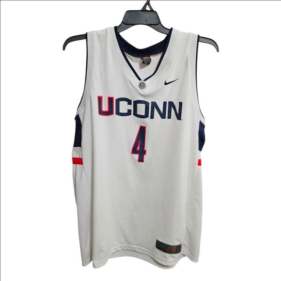 Nike Other - Nike Elite UConn Huskies Basketball Jersey Mens XL White Navy Red #4 Team